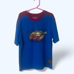 Vtg Disney Pixar Cars Lightning McQueen and Tow Mater graphic shirt youth Large